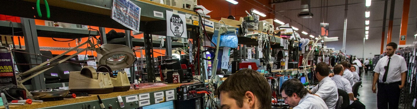 A typical PC repair warehouse.